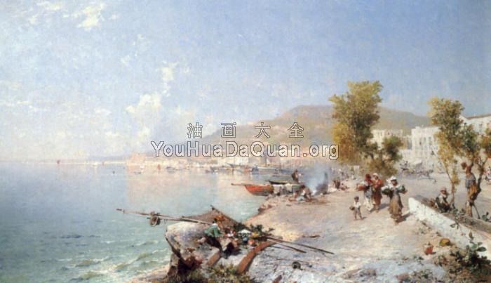 Vietri Sul Mare Looking Towards Salerno - 弗朗兹·理查德·翁特贝格尔